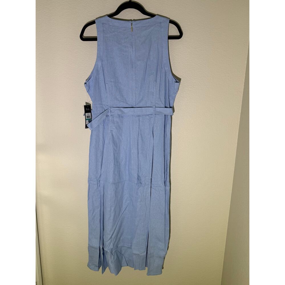 Karl Lagerfeld Paris Women’s Sleeveless Blue Midi Dress High Low Hem Wedding 16 - Picture 12 of 15